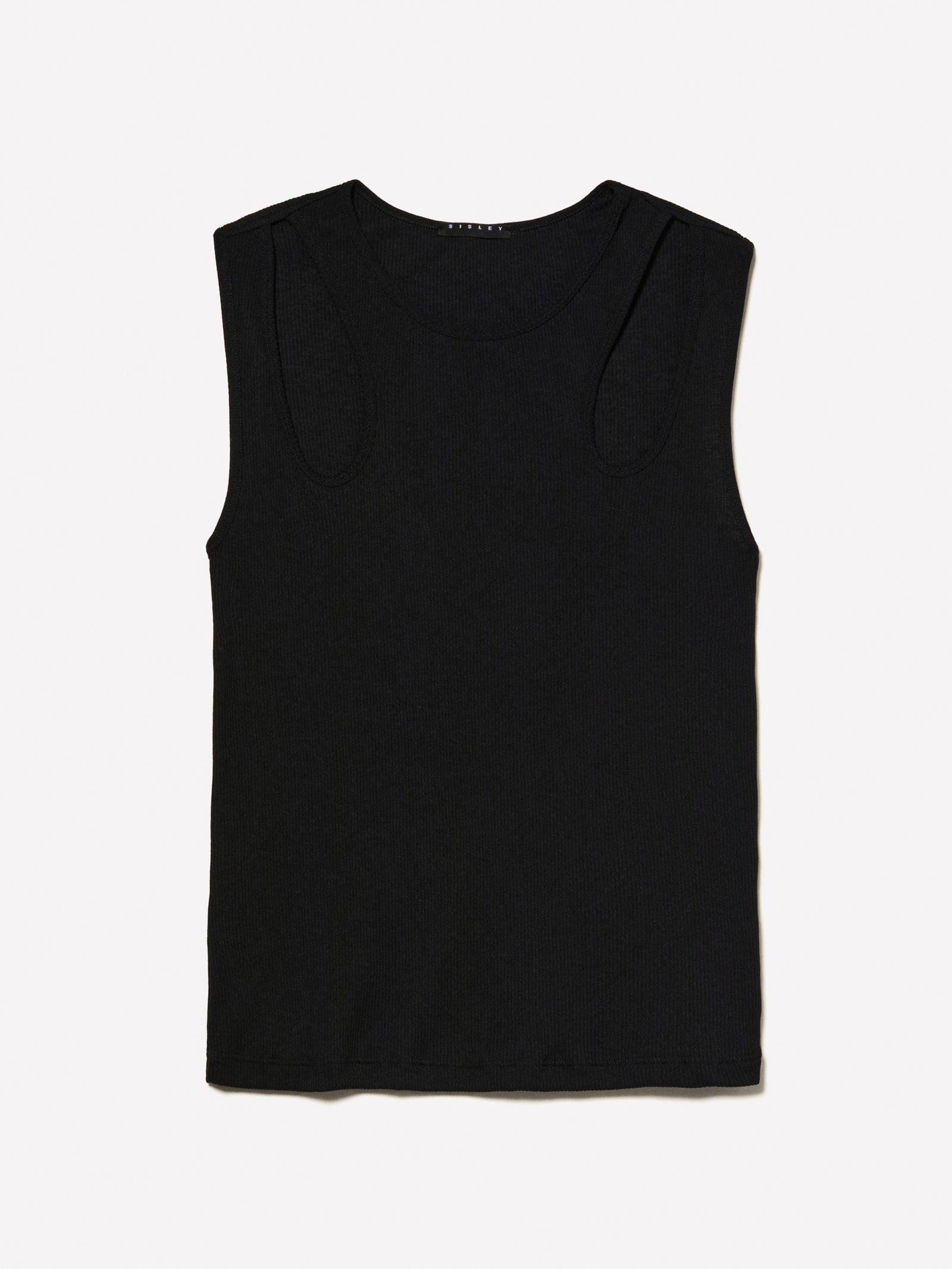 Canotta con oblò da donna nero | Sisley Outlet