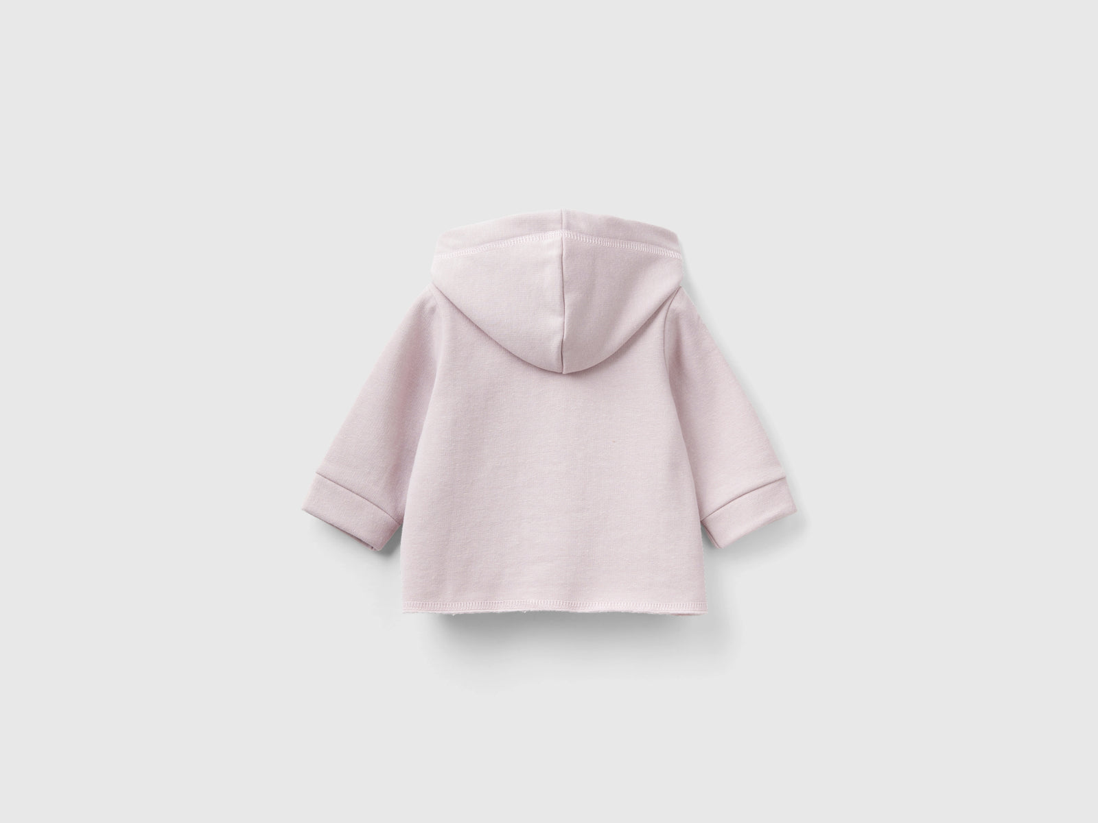 Felpa con cappuccio in tessuto ricilato da neonato giallo 2 | Benetton Outlet