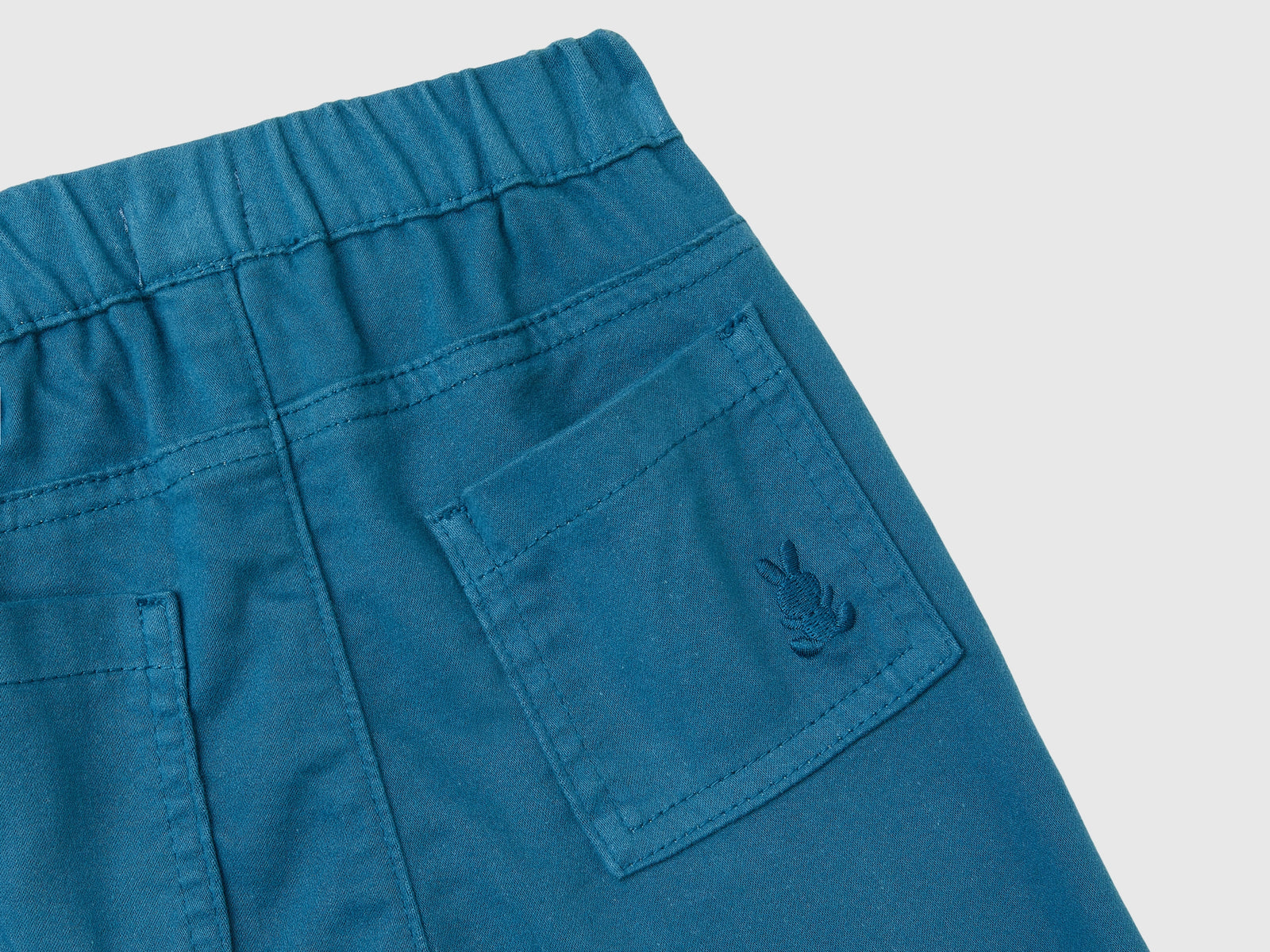 Stretch cotton blend trousers da neonato avio 3 | Benetton Outlet