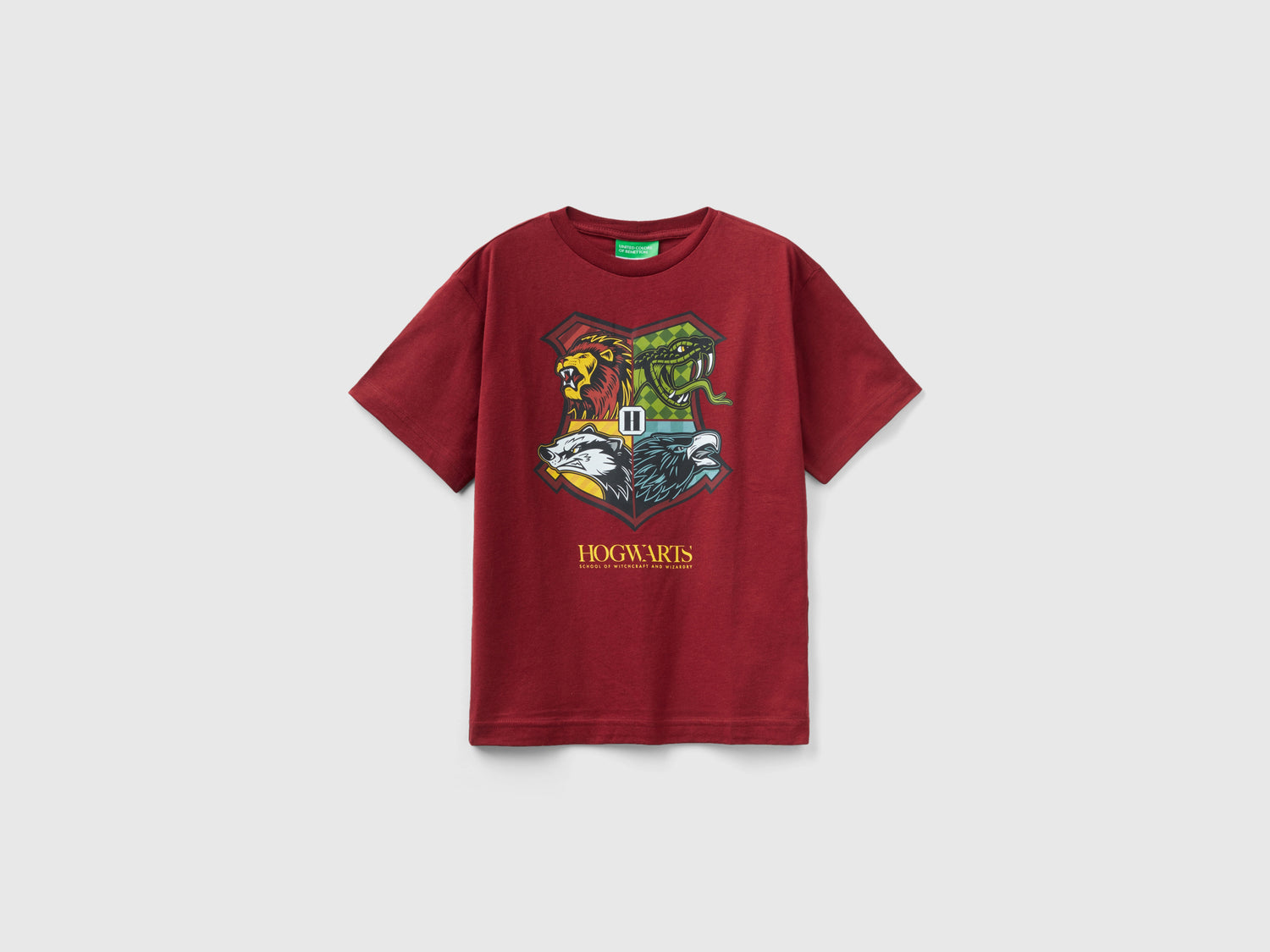 Maglietta Harry Potter manica corta da bambino bordeaux | Benetton Outlet
