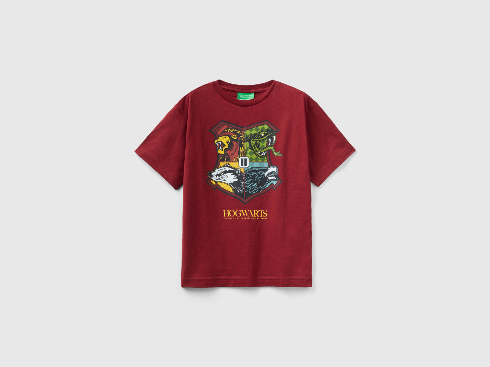 Maglietta Harry Potter manica corta da bambino bordeaux | Benetton Outlet