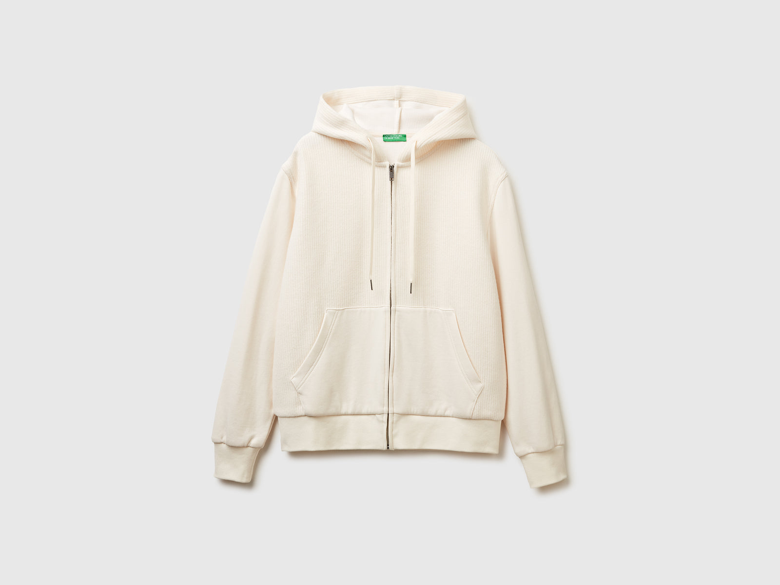 Felpa relaxed fit in misto lana da uomo bianco panna | Benetton Outlet