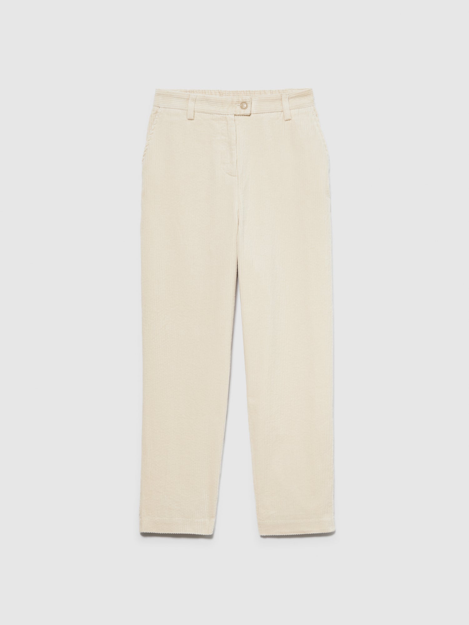 Joggers in velluto a costine da donna bianco panna | Sisley Outlet