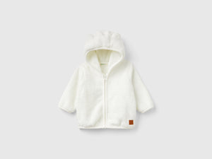 Felpa in pelliccetta sintetica con zip