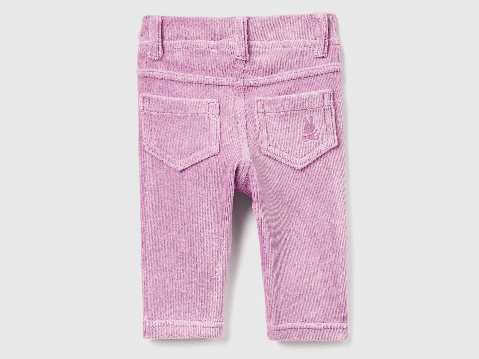 Pantaloni in ciniglia stretch da neonato lavanda 2 | Benetton Outlet