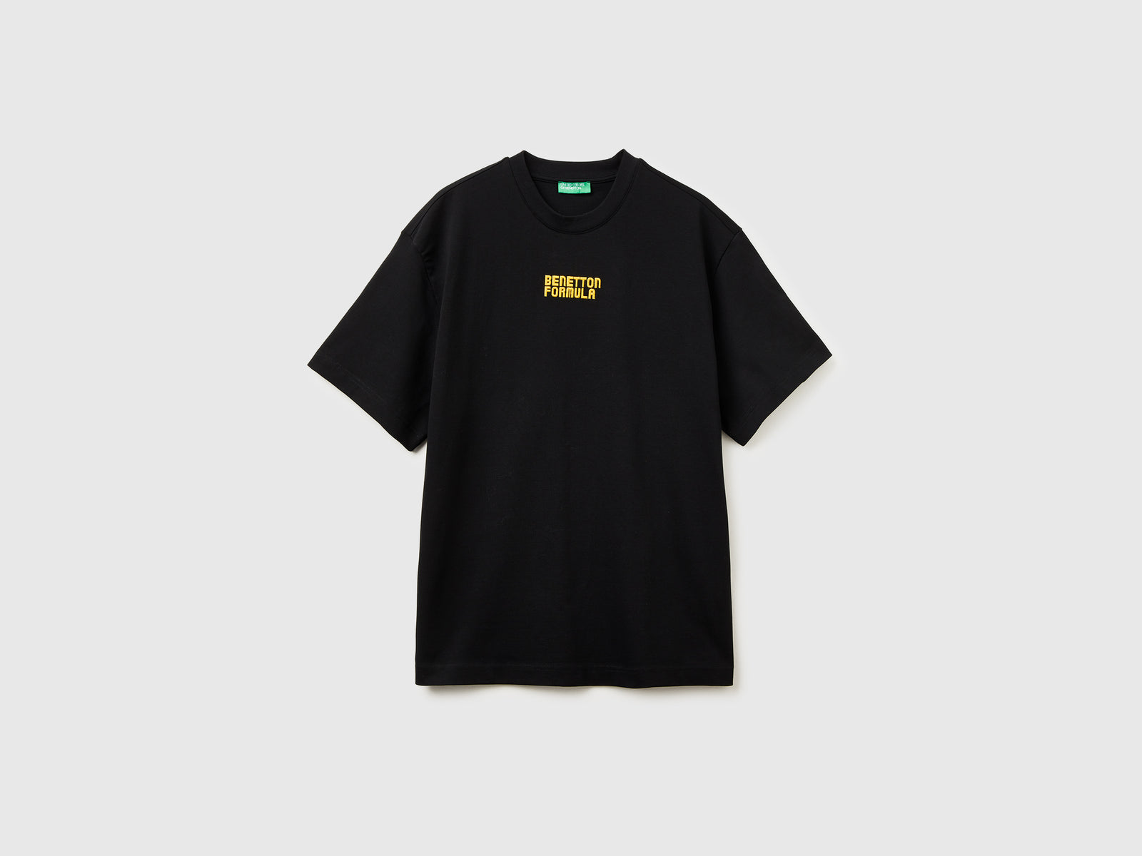 T-shirt Benetton Formula manica corta da uomo nero | Benetton Outlet