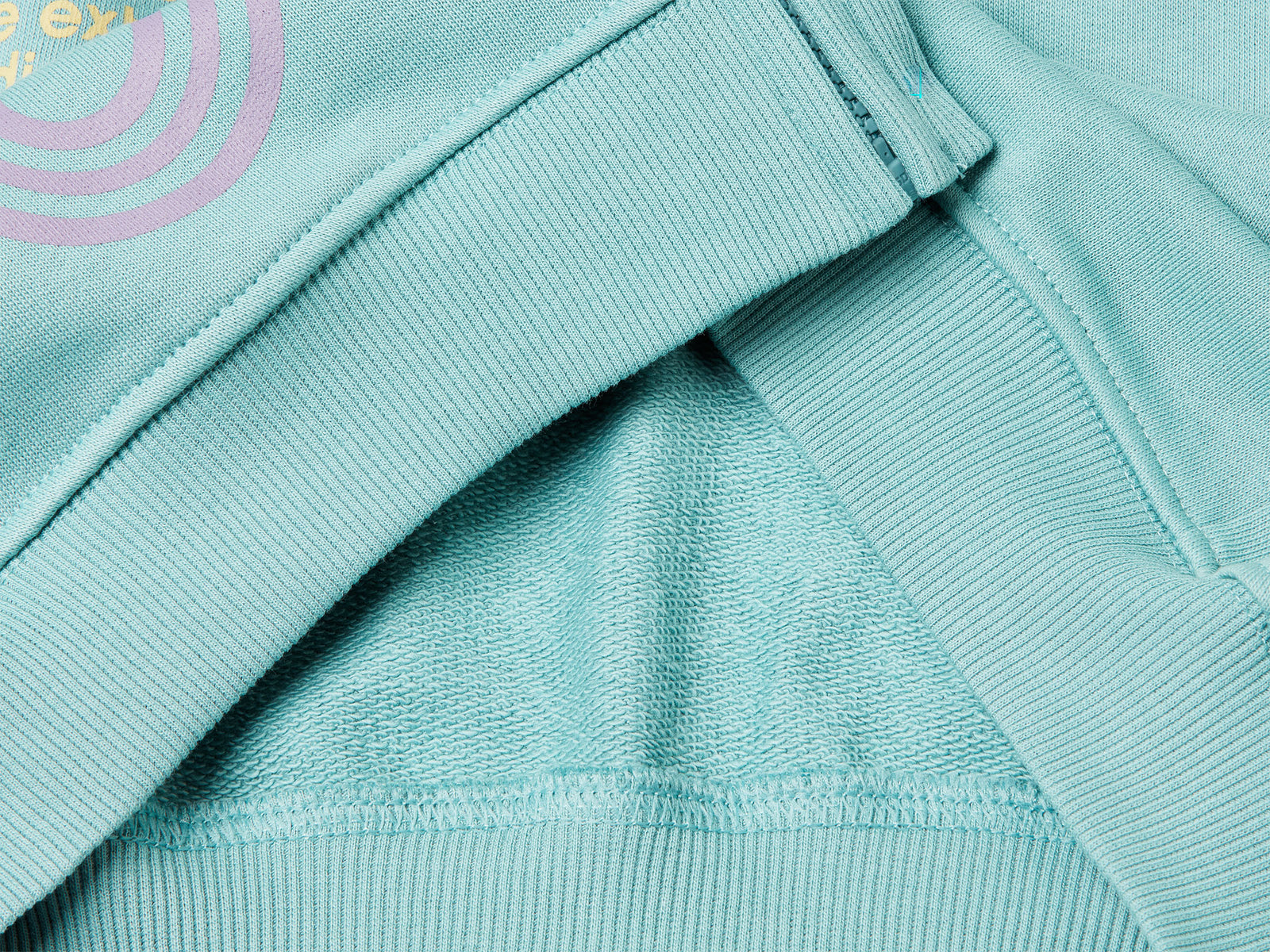 Felpa ampia con stampe da bambino celeste 3 | Benetton Outlet