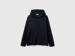Maglia misto cashmere con cappuccio