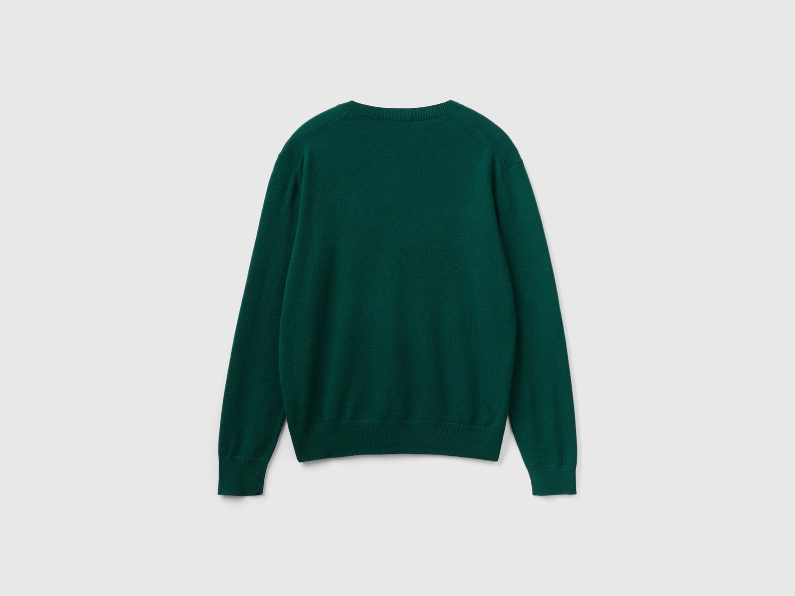 Maglia in puro cashmere da uomo verde scuro 2 | Benetton Outlet