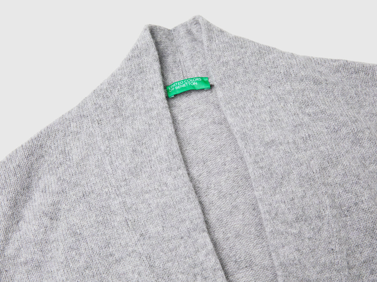 Cardigan lungo in pura lana Shetland
