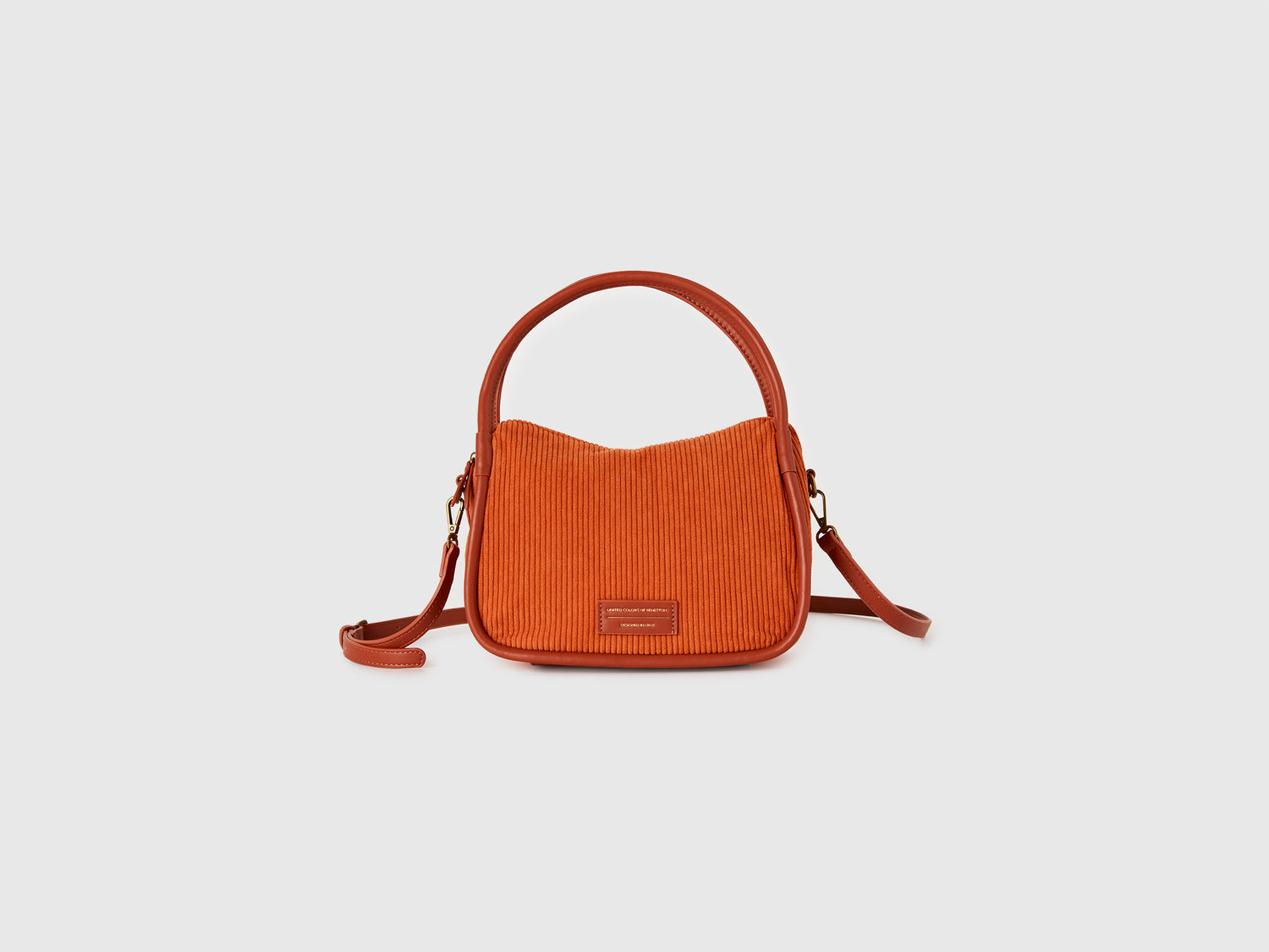 Borsa a spalla in velluto da donna bruciato | Benetton Outlet