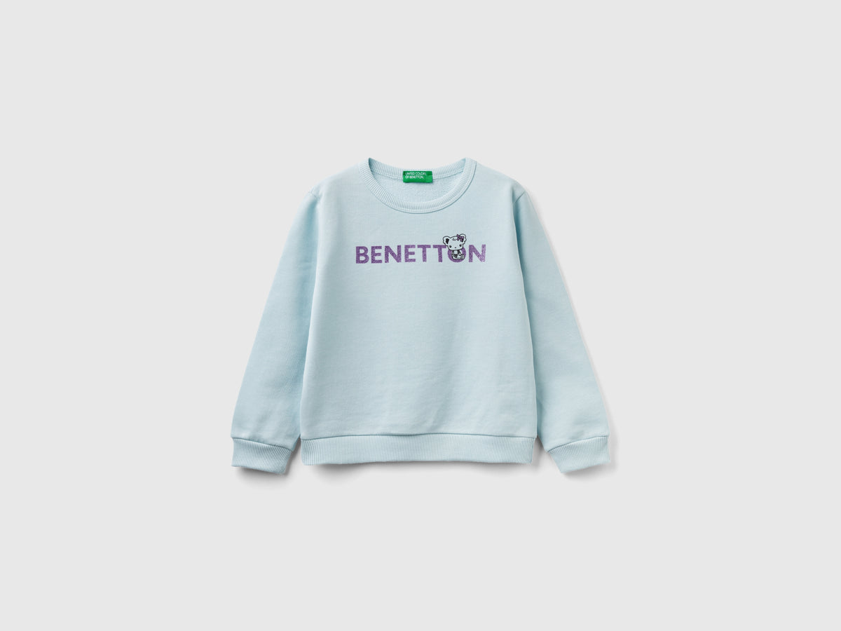 Felpa 100% cotone bio con logo