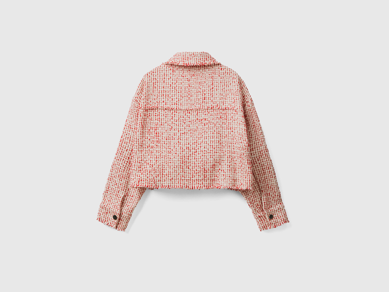 Giacchina bouclé da donna rosso 2 | Benetton Outlet