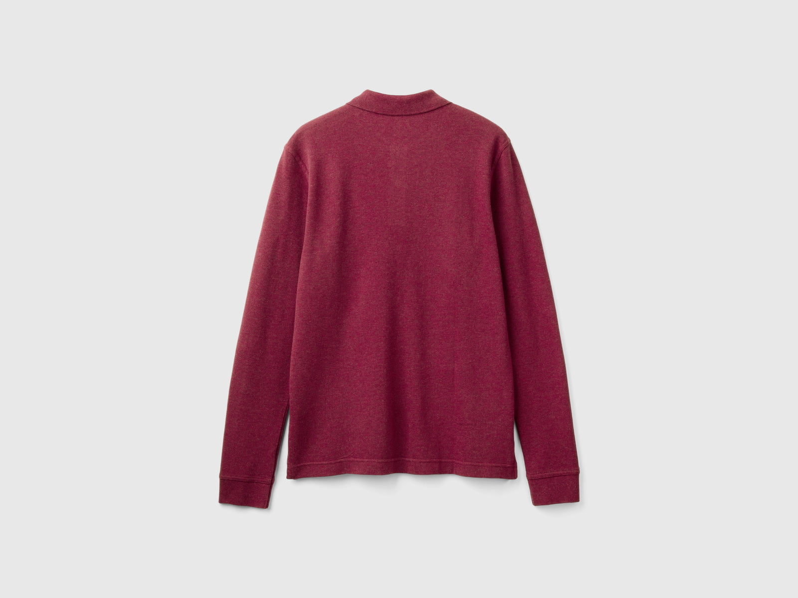 Polo mélange in cotone bio da uomo bordeaux 2 | Benetton Outlet