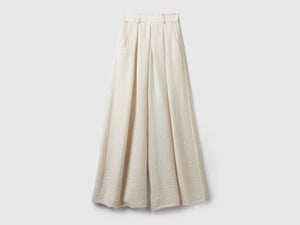 Pantaloni ampi in misto viscosa