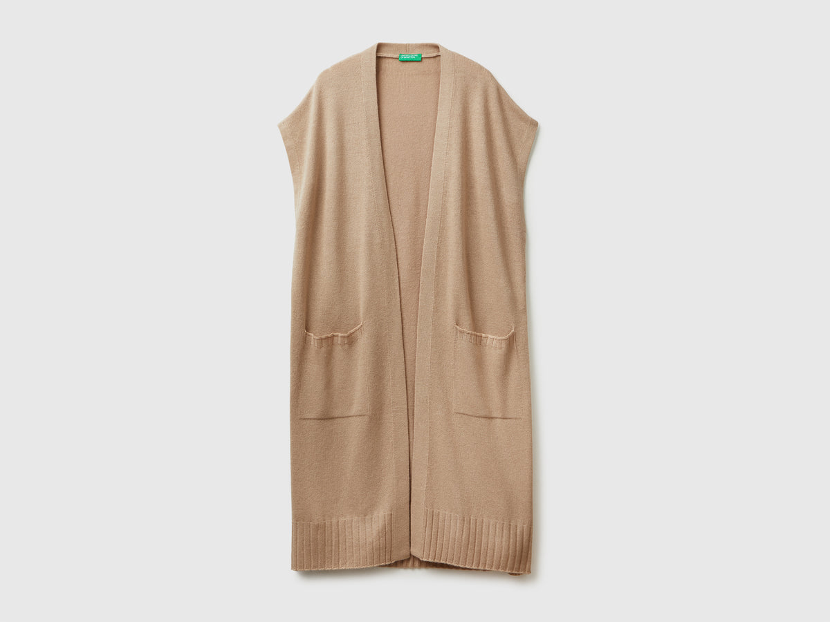 Cardigan lungo in misto cashmere