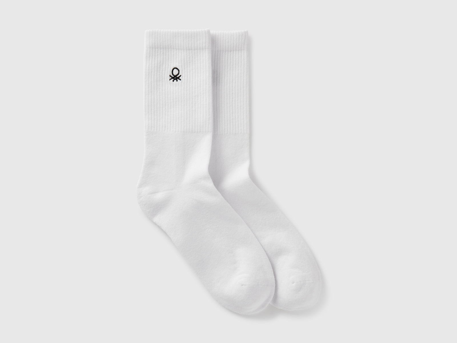 Calzini sportivi in misto cotone stretch da uomo bianco | Benetton Outlet