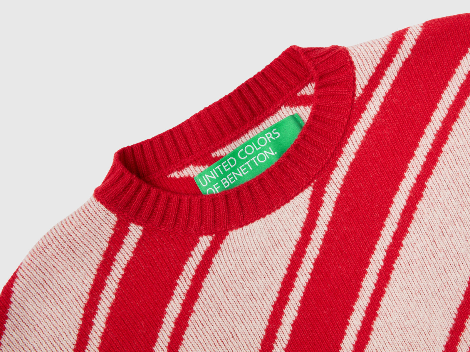Maglia a righe regimental da donna rosso 3 | Benetton Outlet