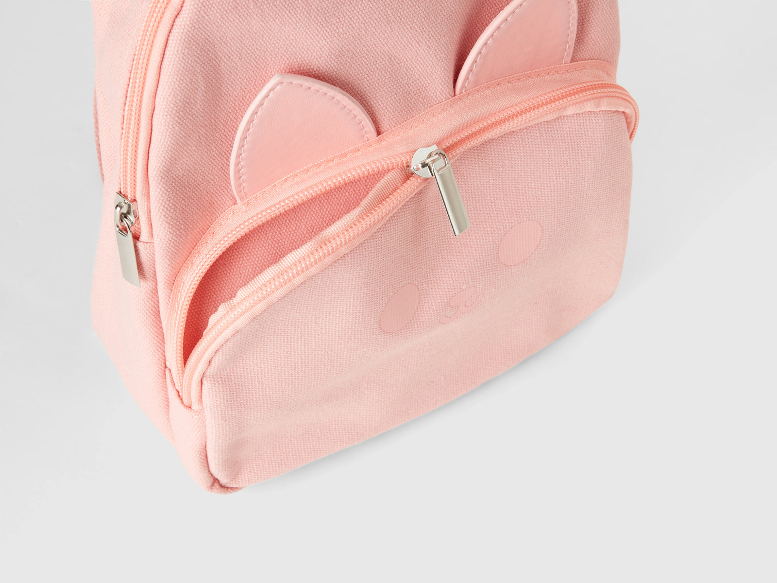 Zaino stampa gattino in puro cotone da bimba rosa 3 | Benetton Outlet