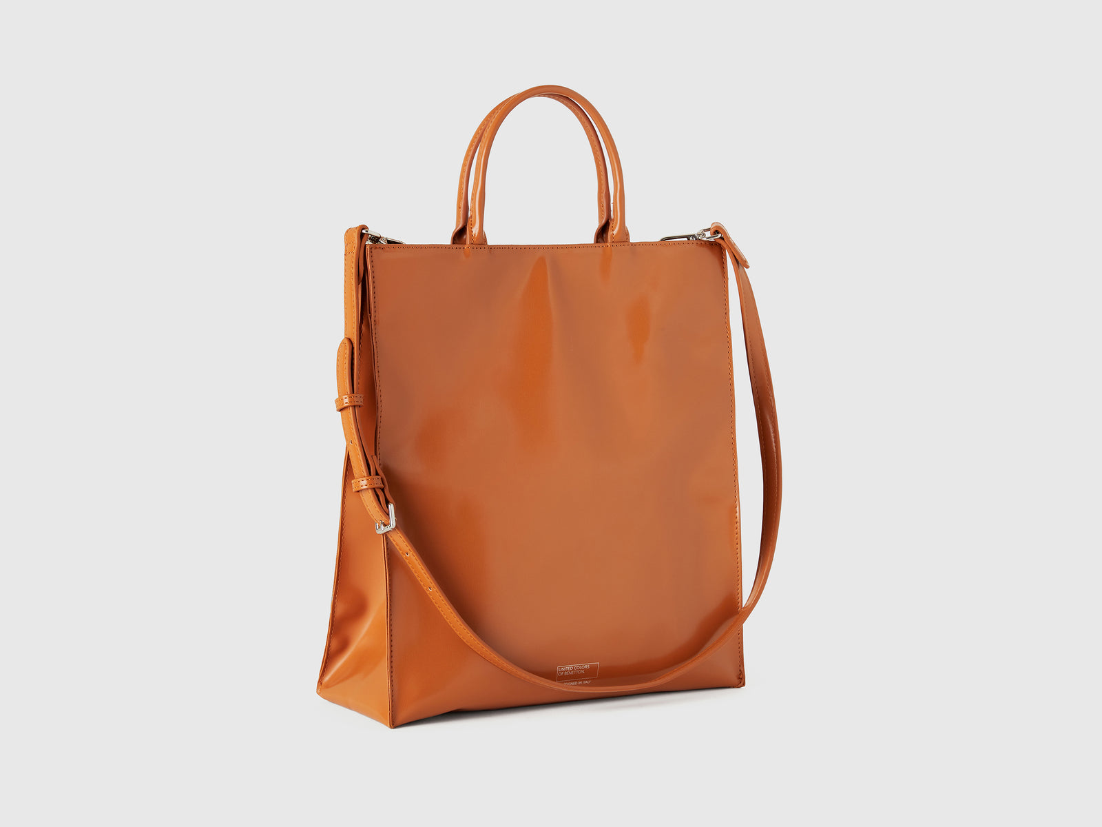 Shopping bag effetto opaco da donna bruciato 2 | Benetton Outlet