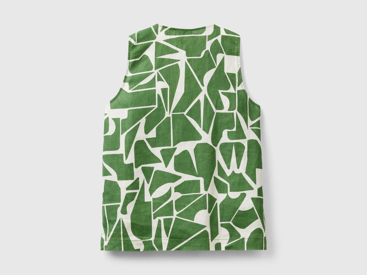 Blusa in lino stampato