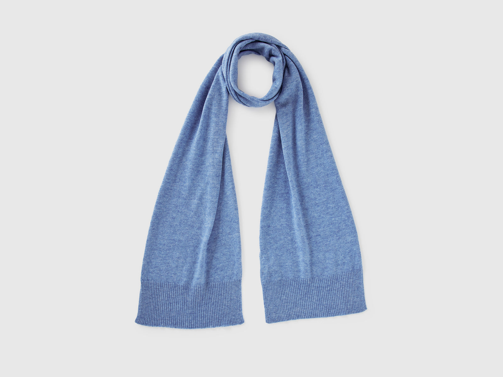 Sciarpa mélange in pura lana Merino da donna azzurro | Benetton Outlet