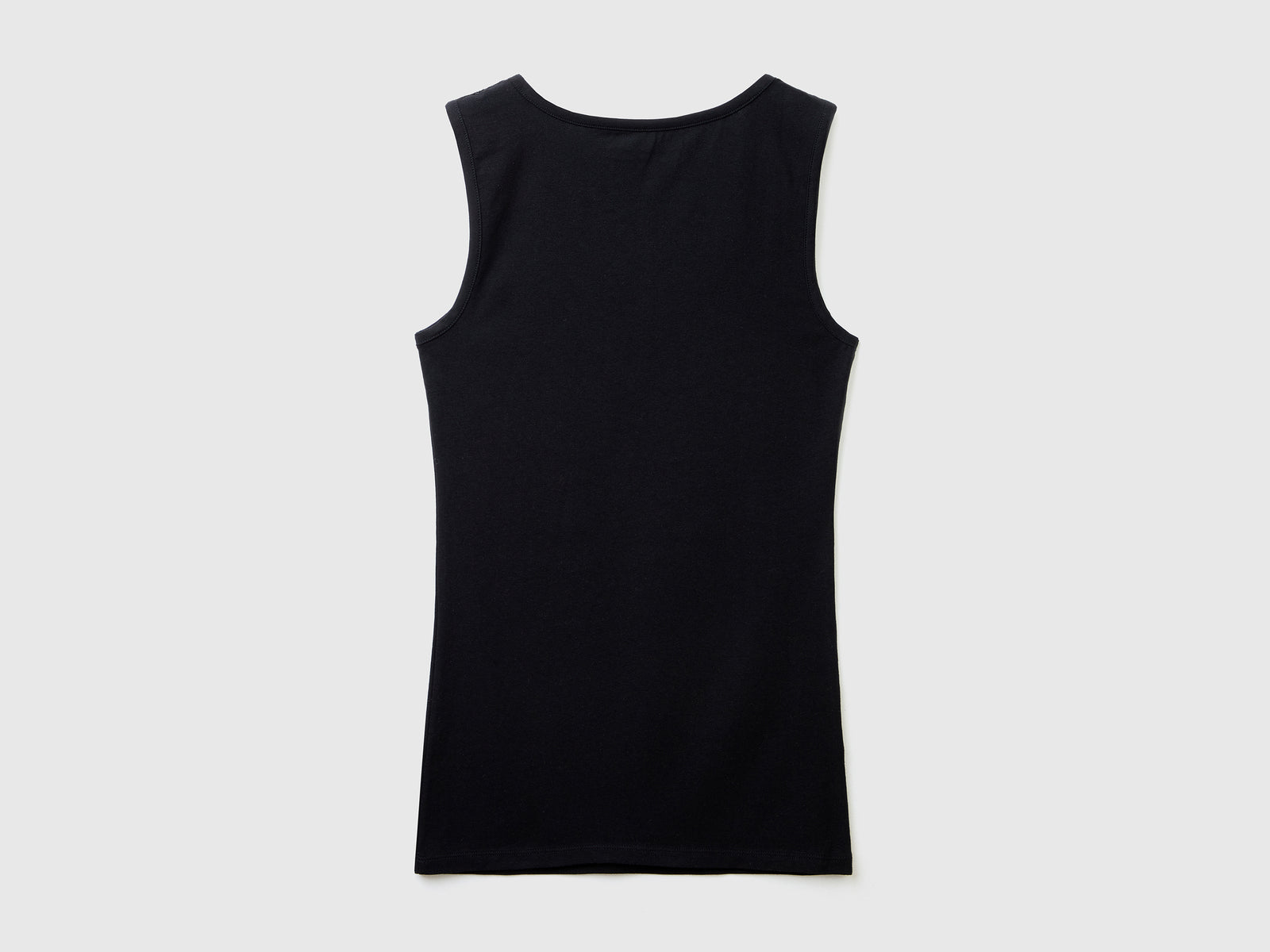 Canotta super stretch con pizzo da donna nero 2 | Benetton Outlet