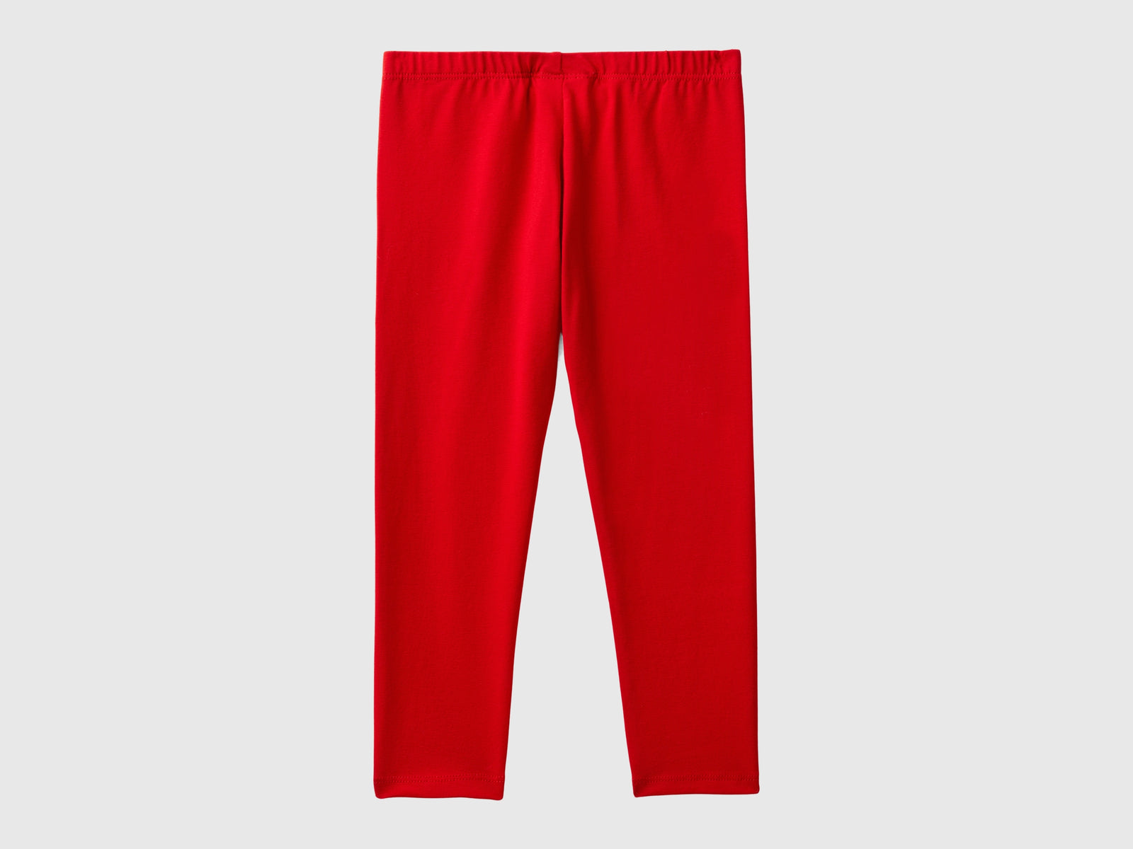 Leggings in cotone stretch da bimba rosso 2 | Benetton Outlet