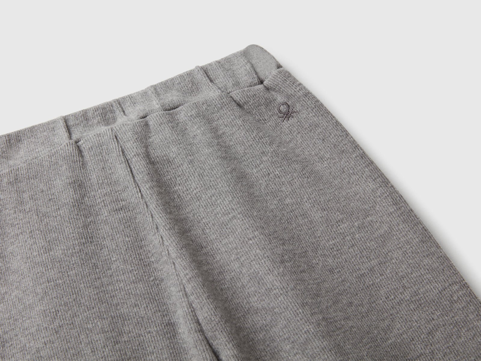 Pantaloni con fusciacca in caldo cotone da bambina grigio scuro 3 | Benetton Outlet