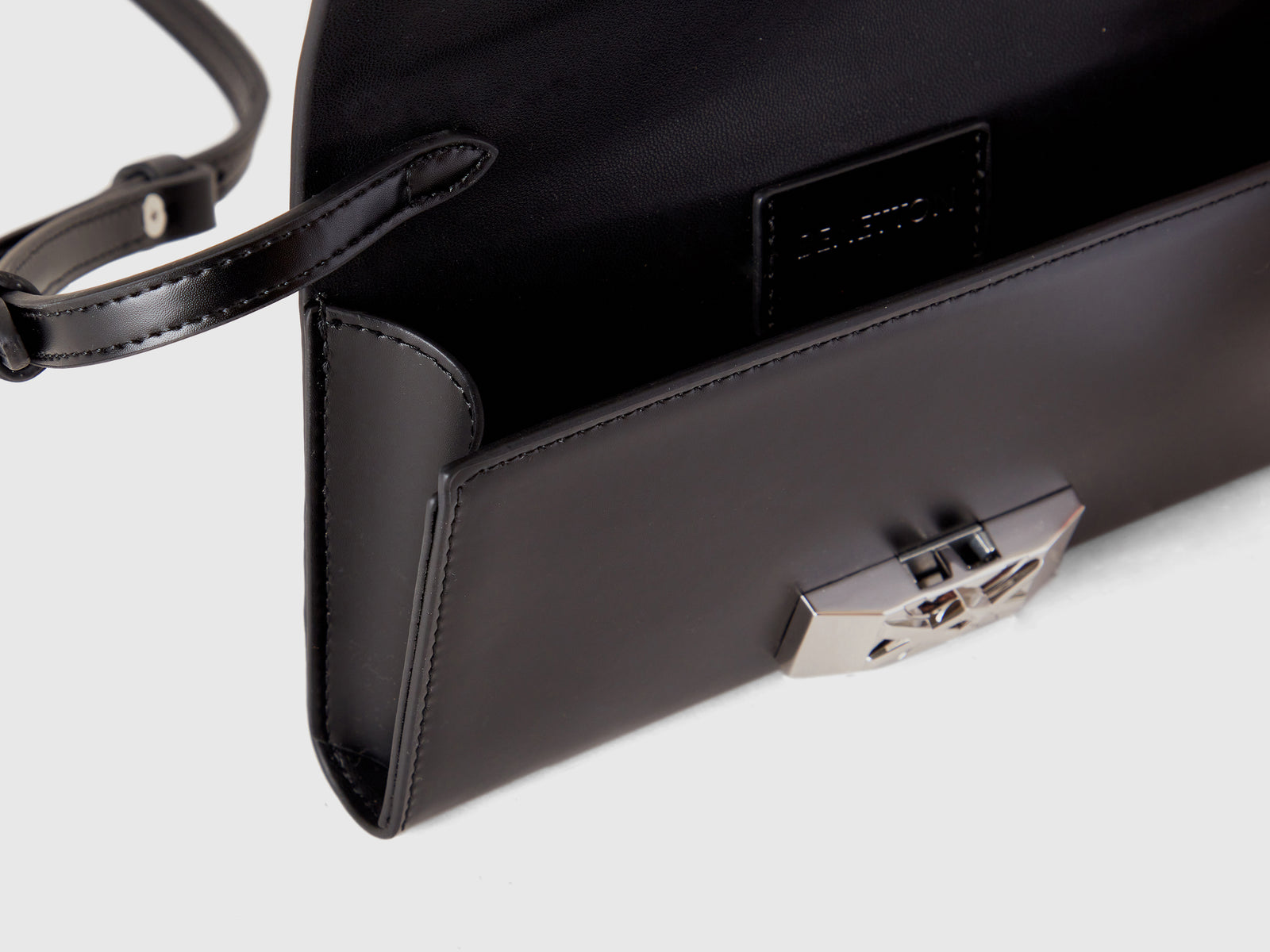Borsa portacellulare con tracolla da donna nero 3 | Benetton Outlet