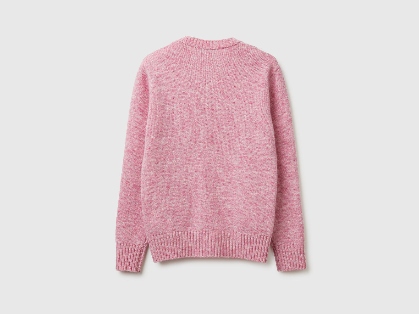 Maglia in pura lana Shetland da donna rosa 2 | Benetton Outlet