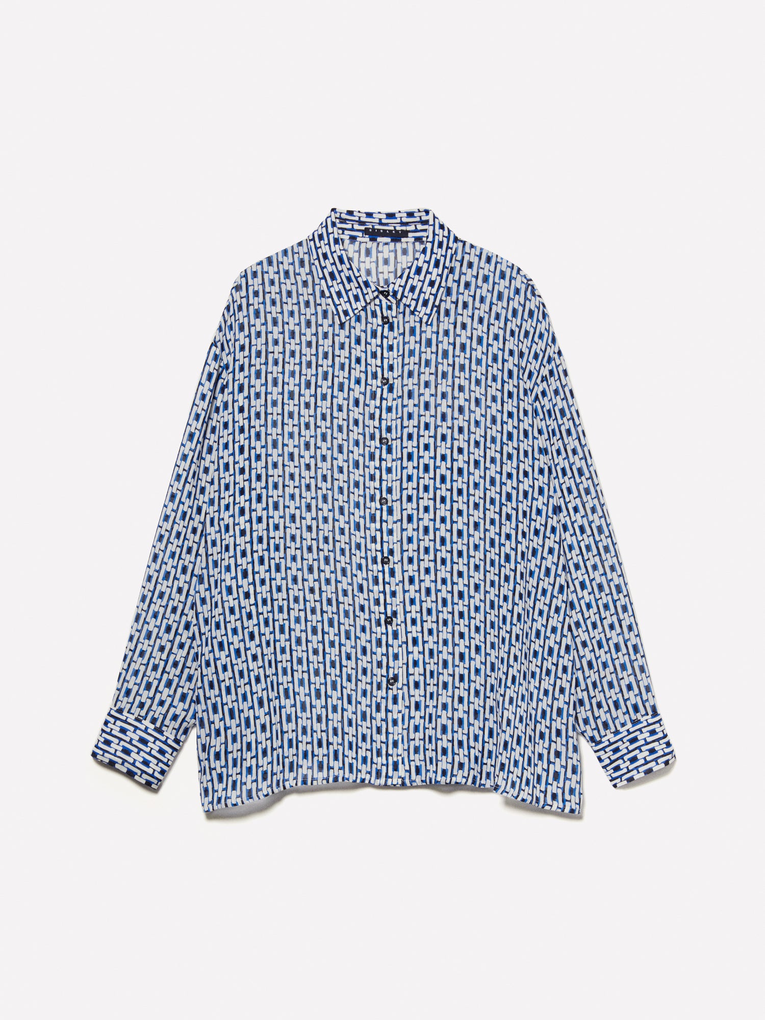 Camicia mirofantasia comfort fit da donna blu | Sisley Outlet