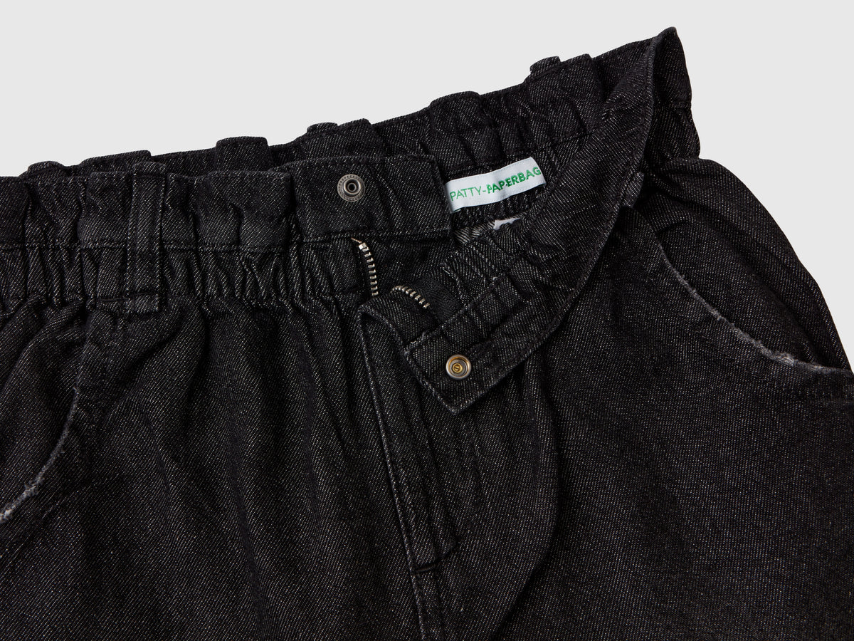 Jeans paperbag 100% cotone