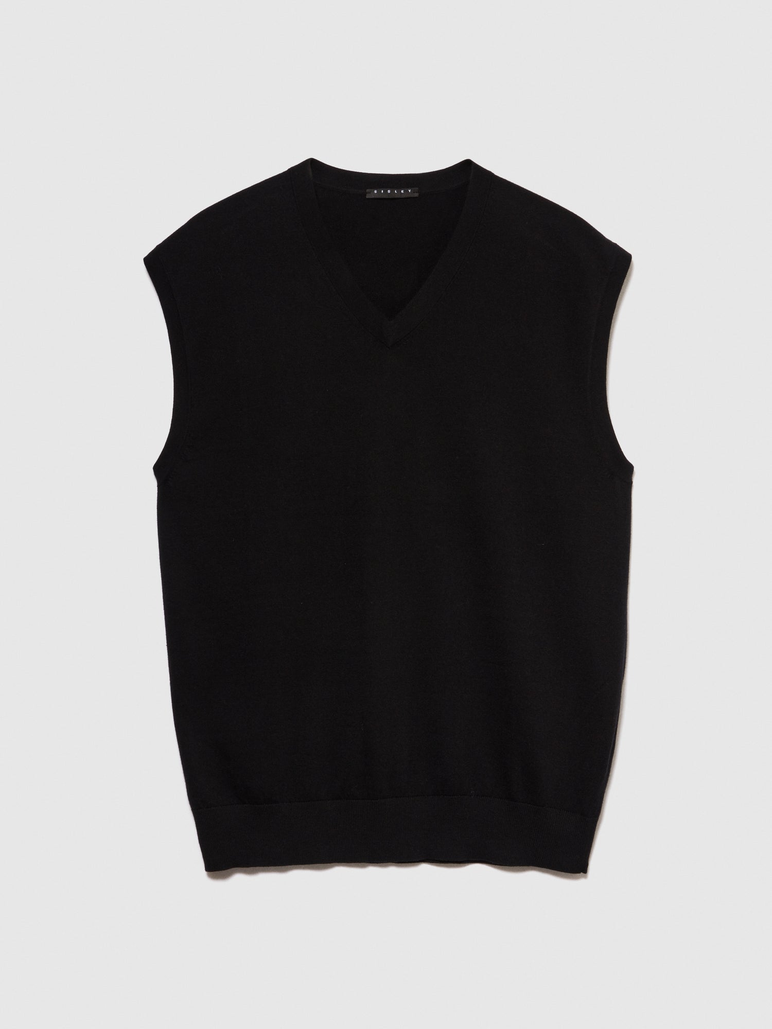 Gilet in maglia da uomo nero | Sisley Outlet