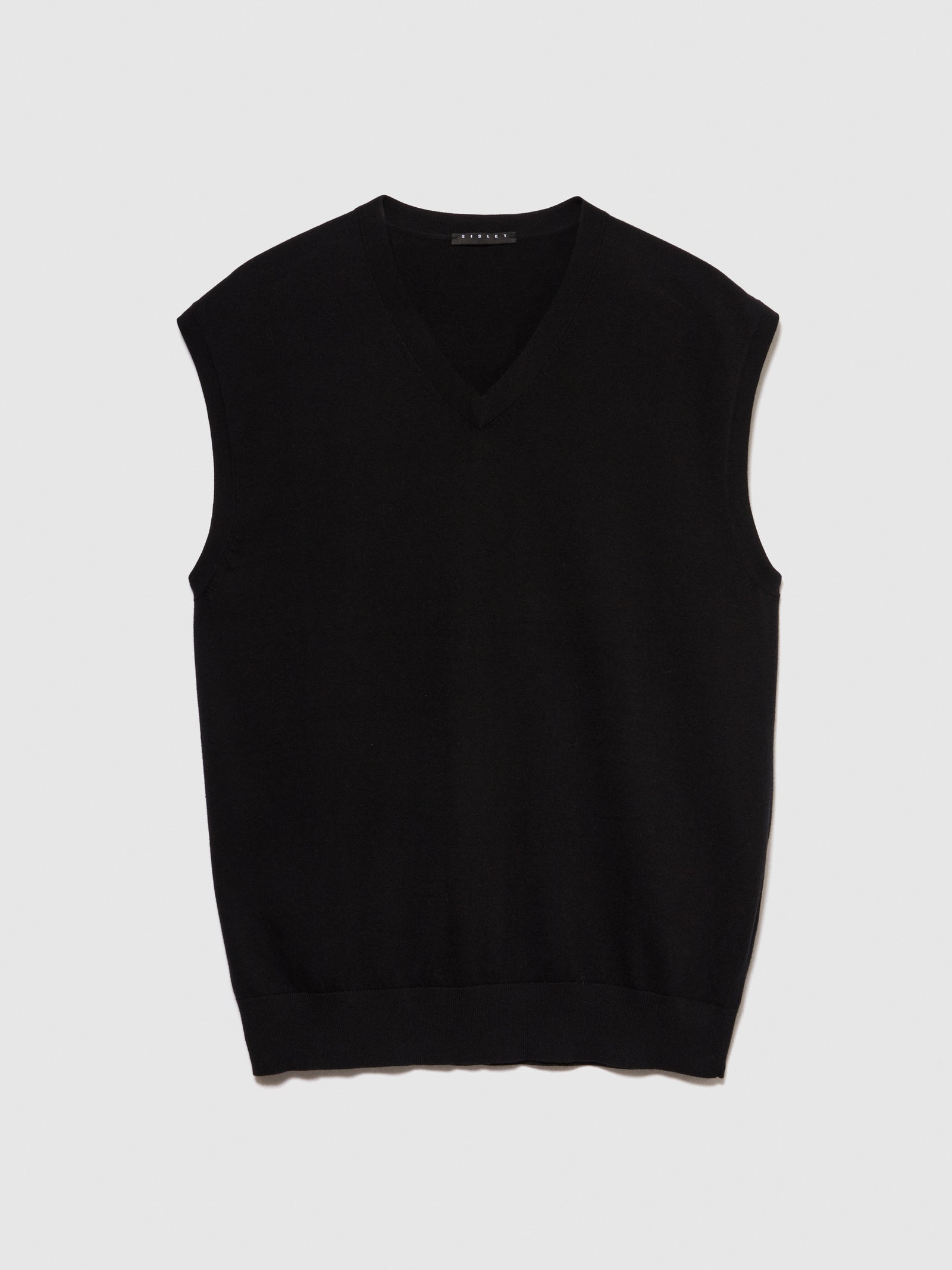 Gilet in maglia da uomo nero | Sisley Outlet