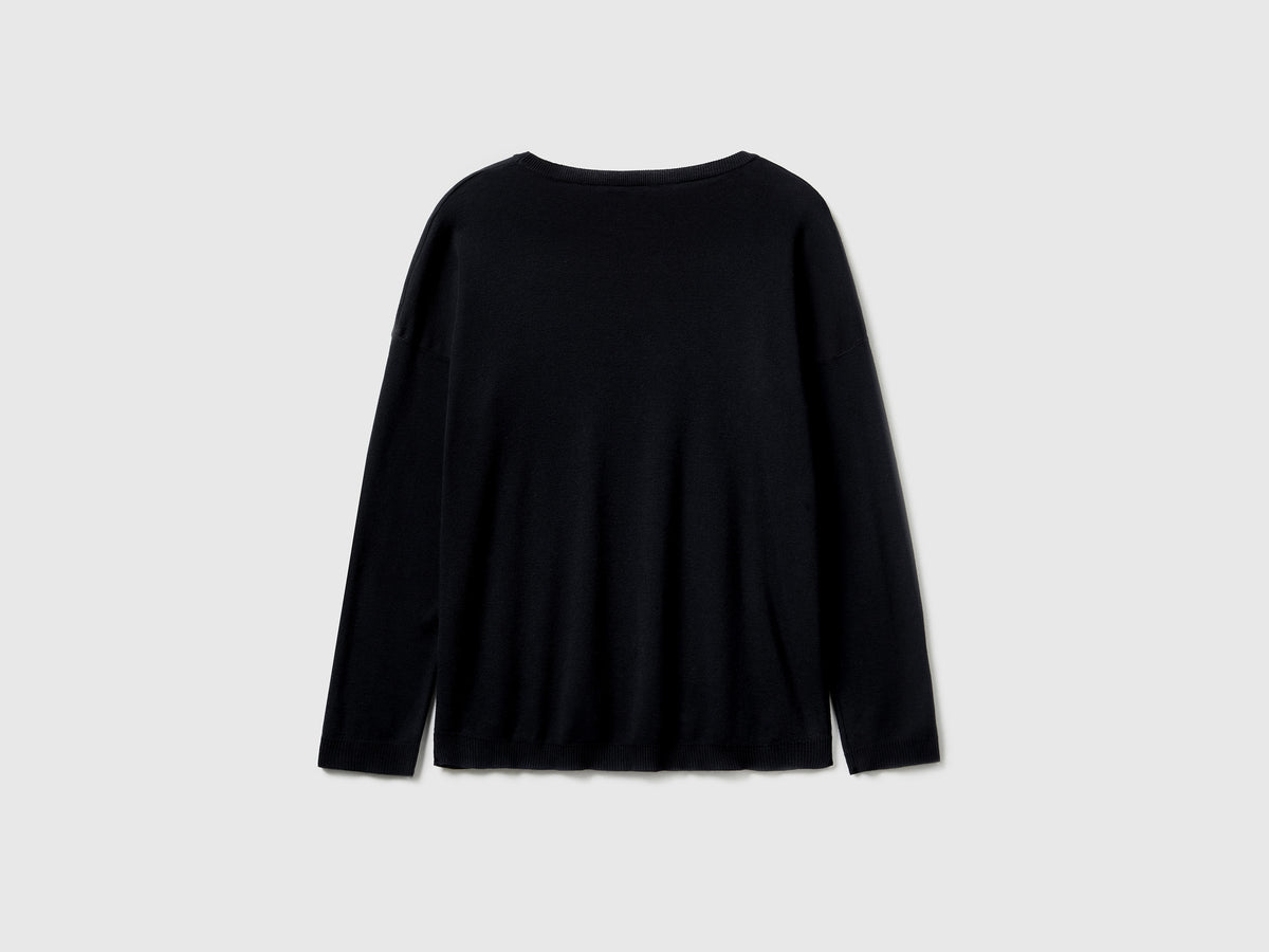 Maglia in cotone con scollo rotondo