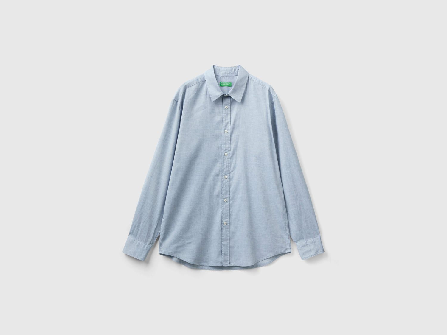 Camicia regular fit da uomo celeste | Benetton Outlet