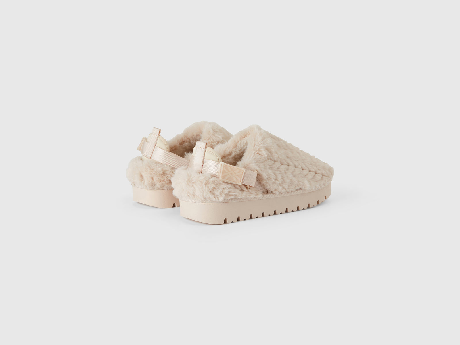 Sabot in pelliccia sintetica da donna beige 2 | Benetton Outlet