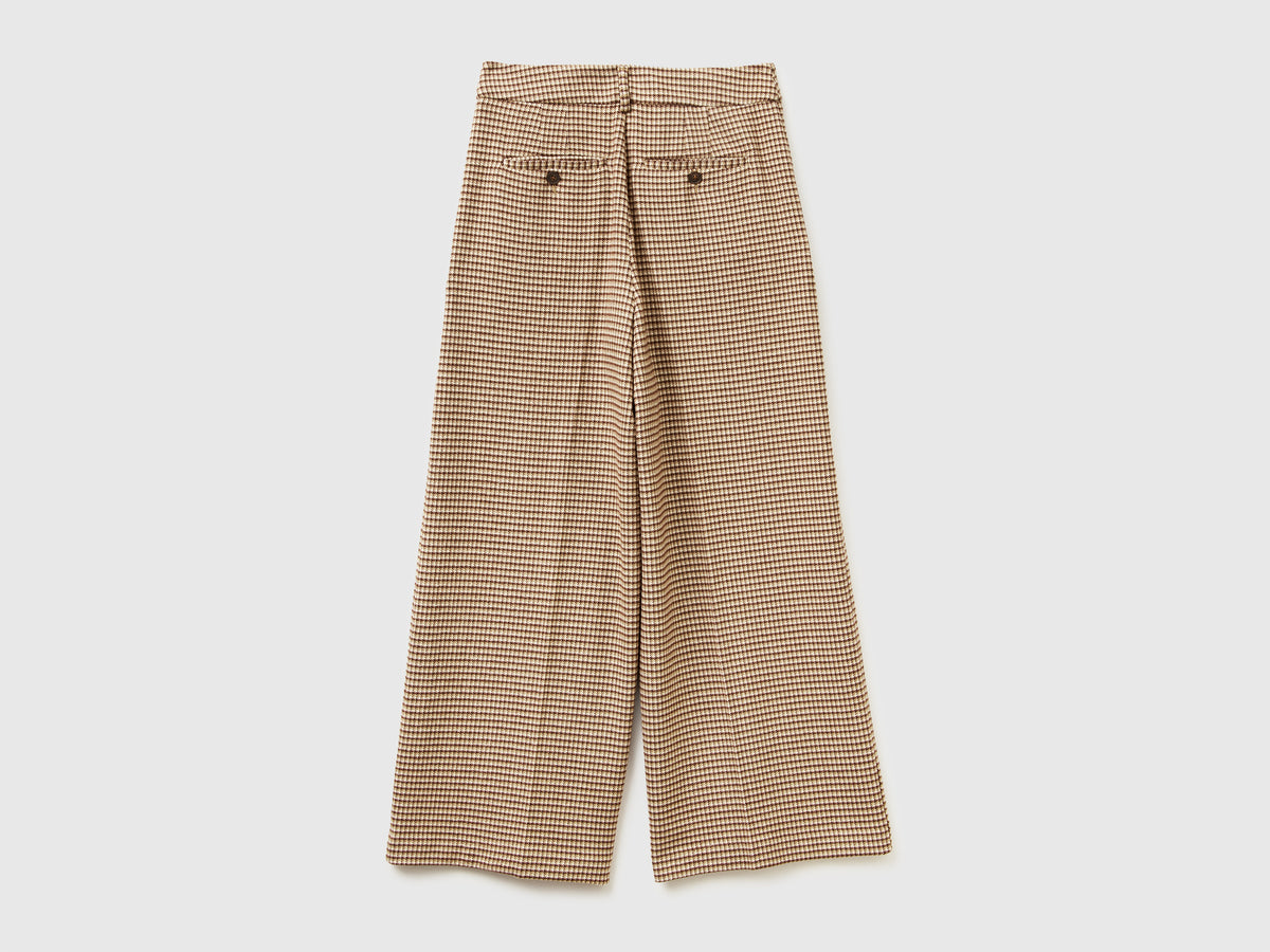 Pantaloni ampi pied de poule