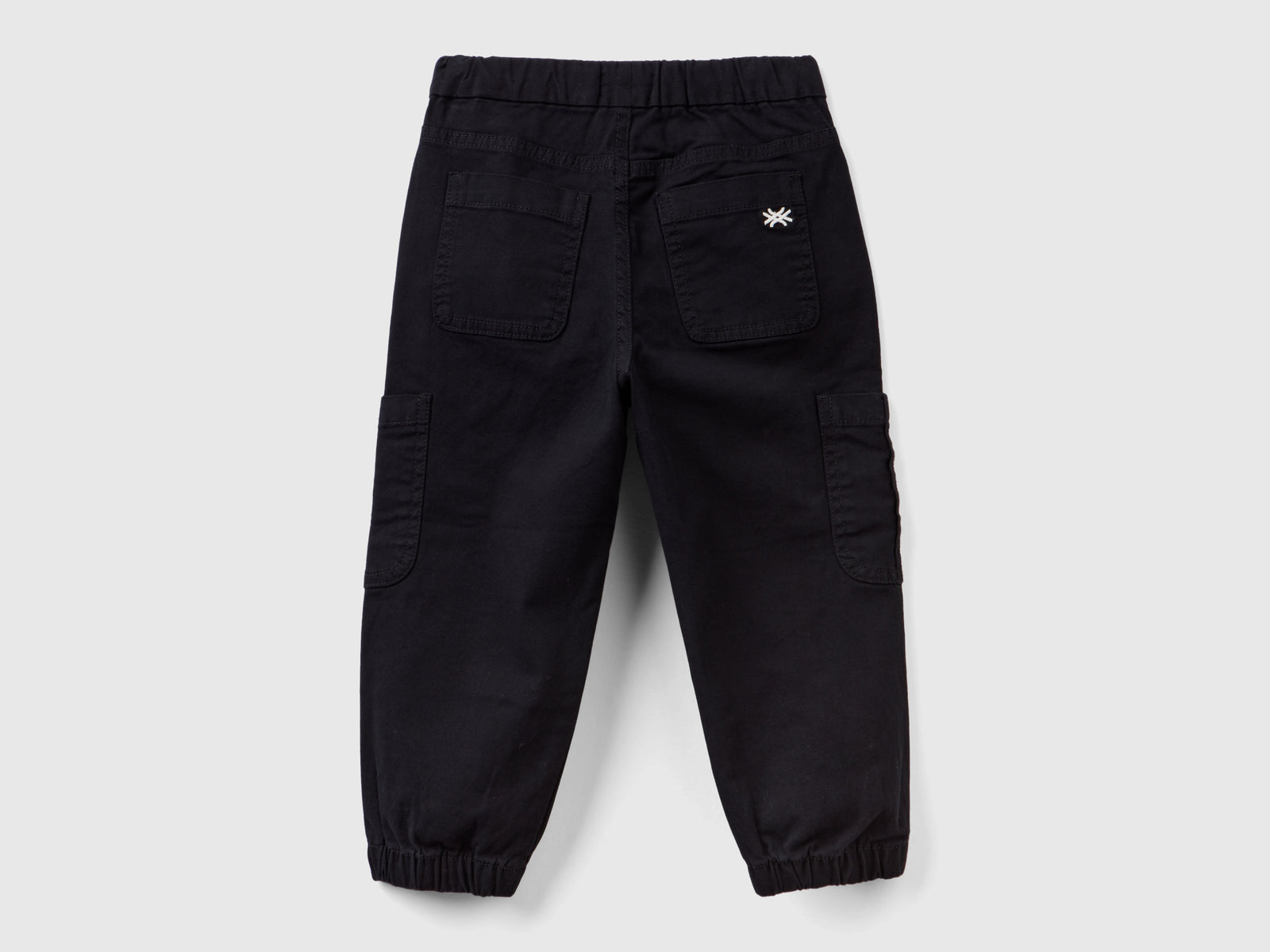 Joggers cargo in cotone stretch da bimbo nero 2 | Benetton Outlet