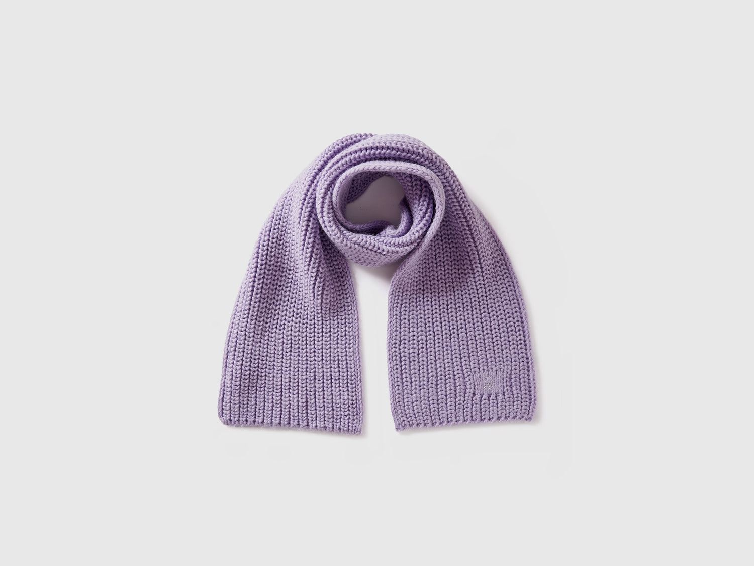 Scarf with rhinestone logo da bambina lilla | Benetton Outlet