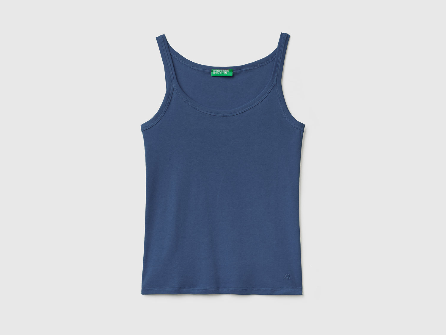 Canotta in puro cotone da donna blu | Benetton Outlet