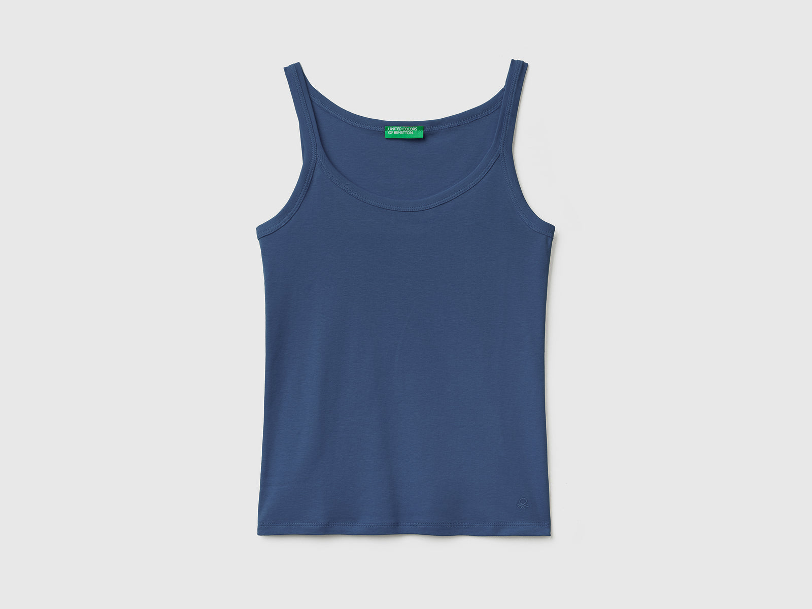 Canotta in puro cotone da donna blu | Benetton Outlet