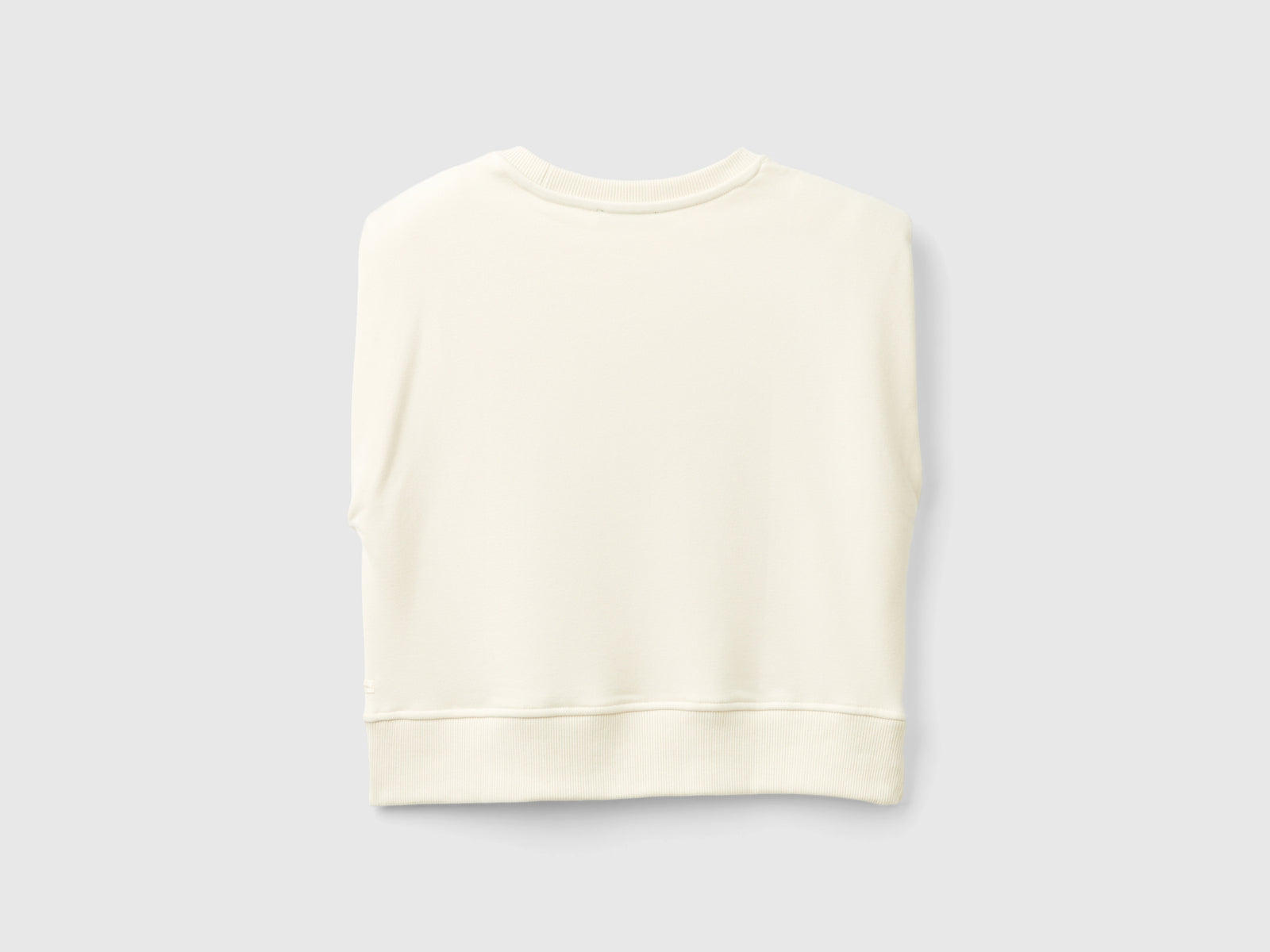 Cropped fleece vest da donna bianco panna 2 | Benetton Outlet