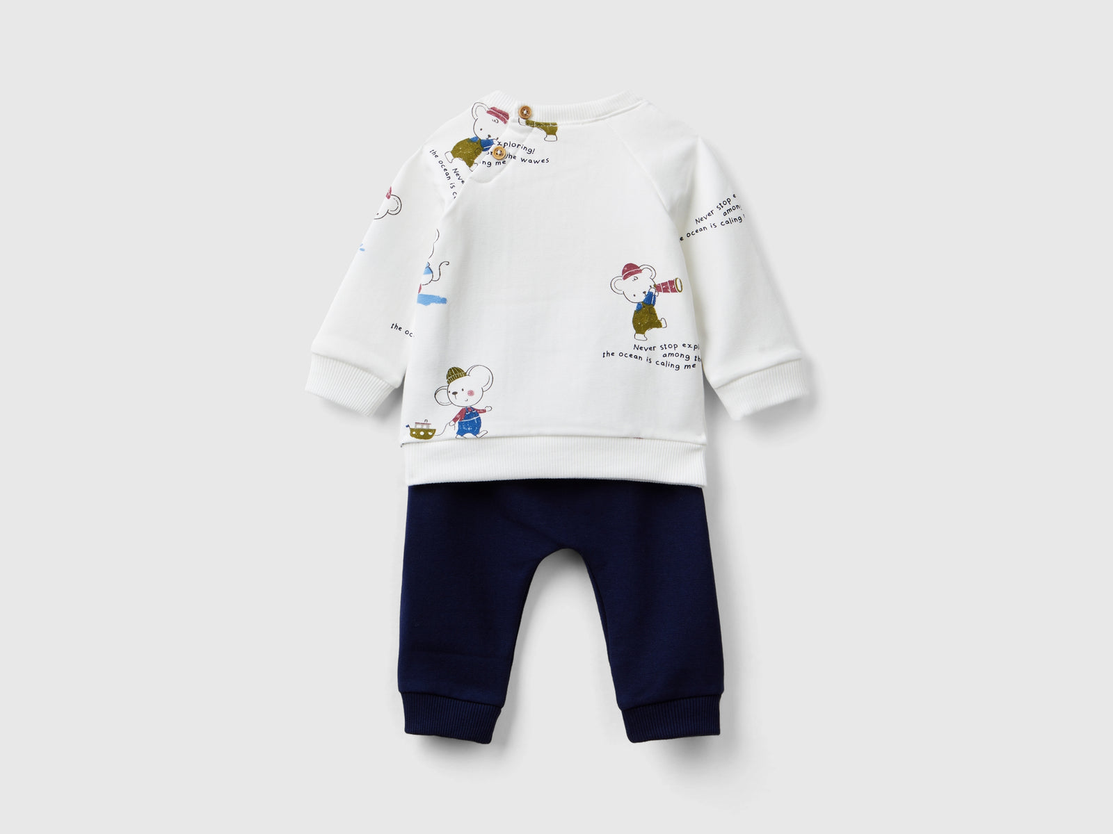 Completo in felpa stretch da neonato multi-color 2 | Benetton Outlet