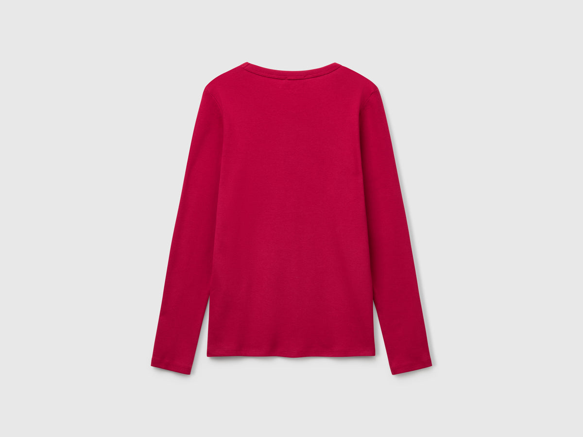 T-shirt a manica lunga 100% cotone