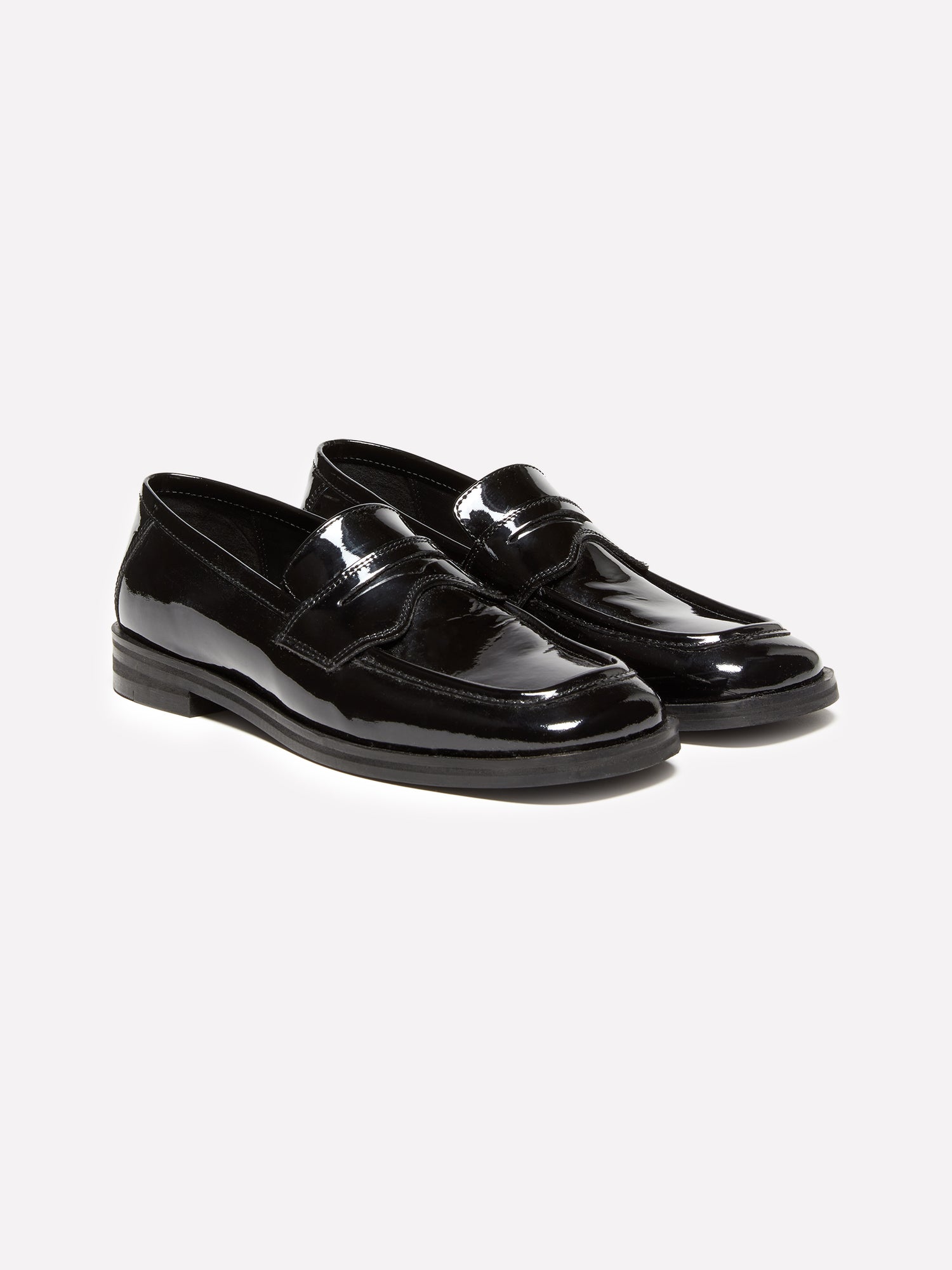Mocassini 100% pelle verniciata da donna nero | Sisley Outlet