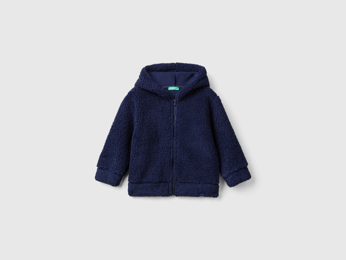 Felpa effetto orsetto con cappuccio