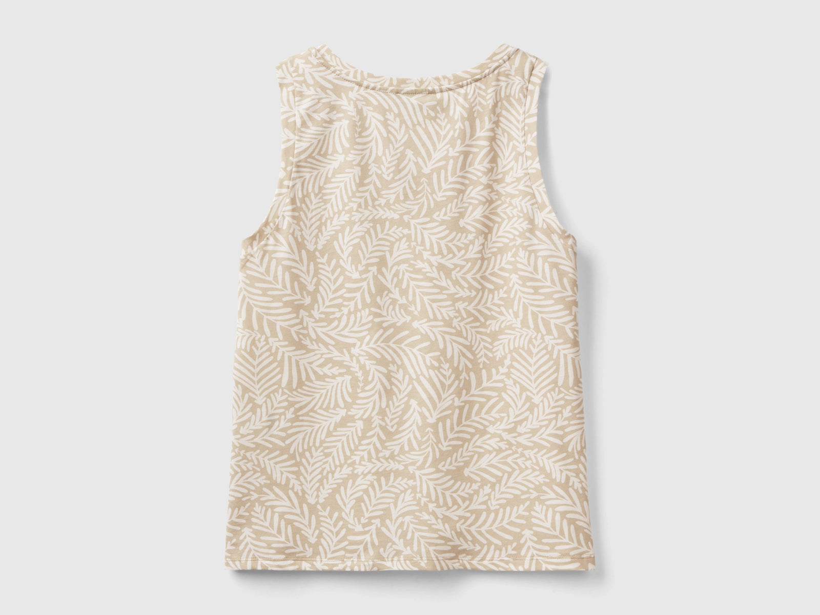 Canotta con stampa tropicale da donna beige 2 | Benetton Outlet