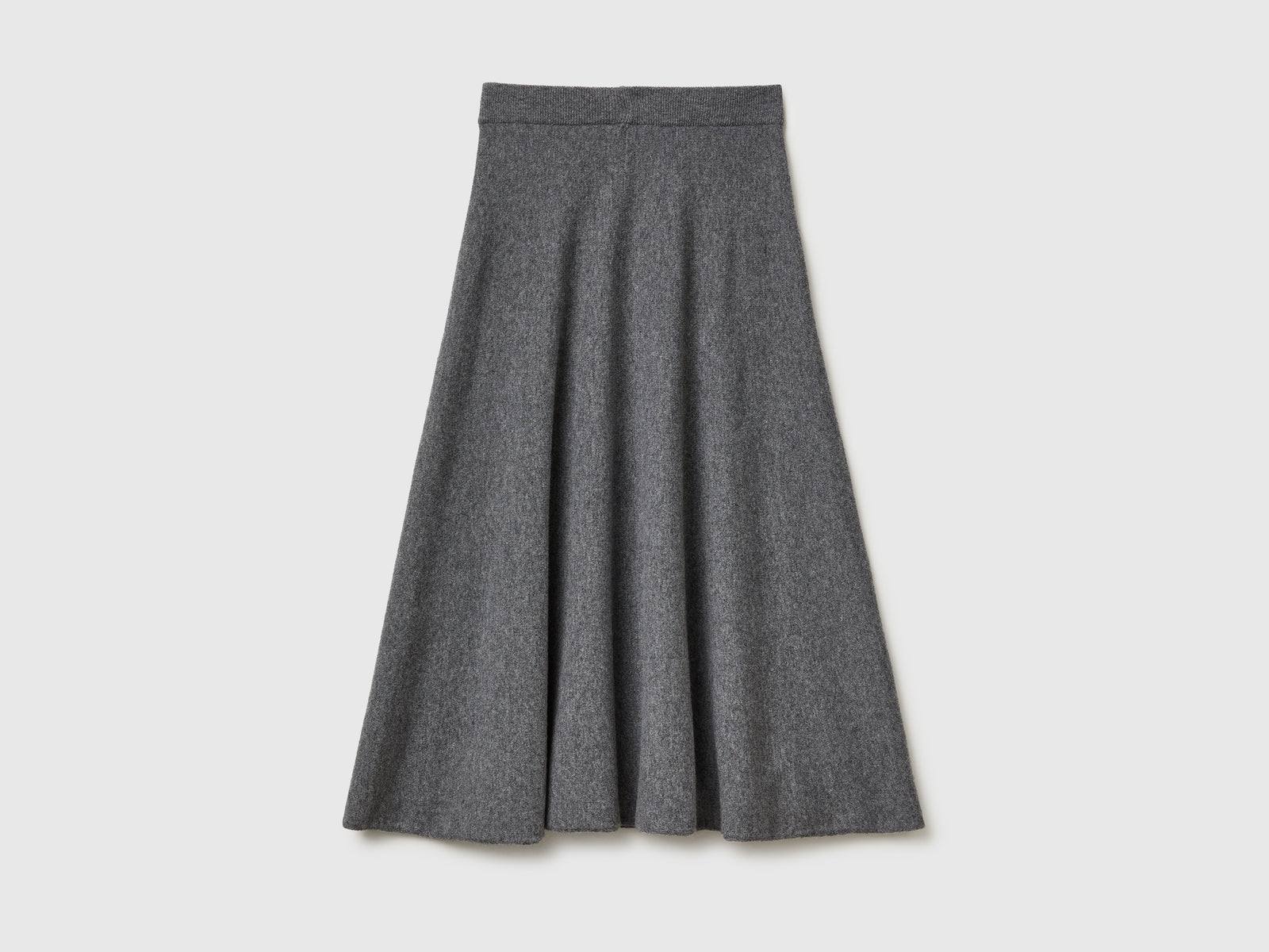 Gonna midi in maglia da donna grigio scuro 2 | Benetton Outlet